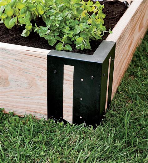 metal bed corner brackets|corner brackets for raised beds.